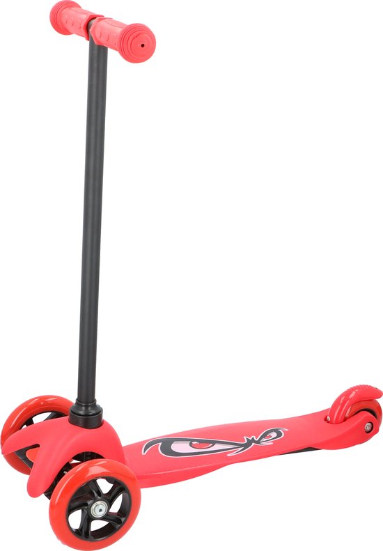 No Fear Kids Scooter - 3 Räder - Für Jungen und Mädchen - Für Kinder von 2 bis 5 Jahren - Maximalgewicht 20 kg - Lenkerhöhe 66 cm - Aluminium - Rot