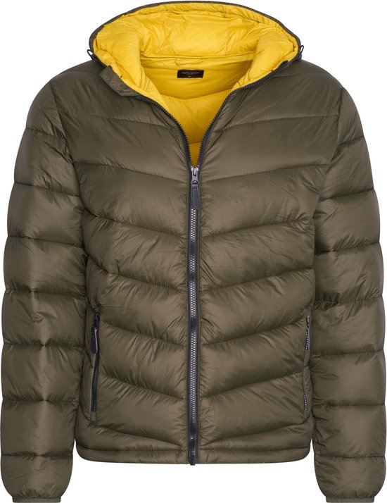 Cappuccino Italia - Herren Jacke Winter Kapuzen Winterjacke Army - Grün - Größe L