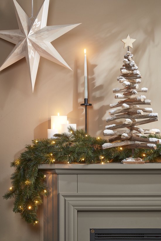 Triumph Tree Forest Frosted Girlande mit LED-Beleuchtung - L270 cm - Grün