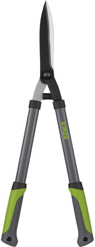 Kinzo Teleskop-Heckenschere 65–85 cm – Manuelle Heckenschere mit Antihaftbeschichtung – Ergonomische Gartenschere – Leichtes Schnittwerkzeug für Hecken und Sträucher