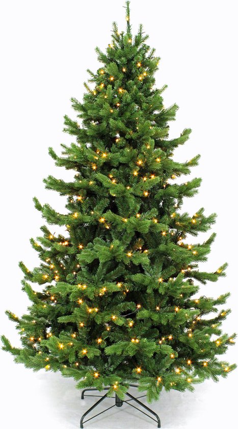 Triumph Tree Sherwood Deluxe Künstlicher Weihnachtsbaum mit LED-Lichtern - H185 x Ø127 cm - Grün