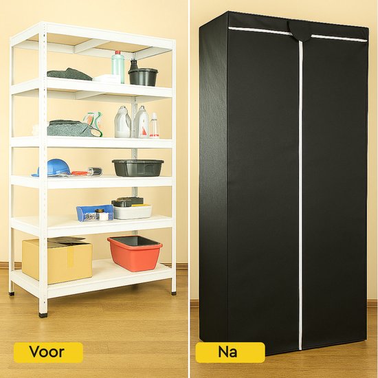 BRASQ Regalabdeckung schwarz - 180x90x40 cm