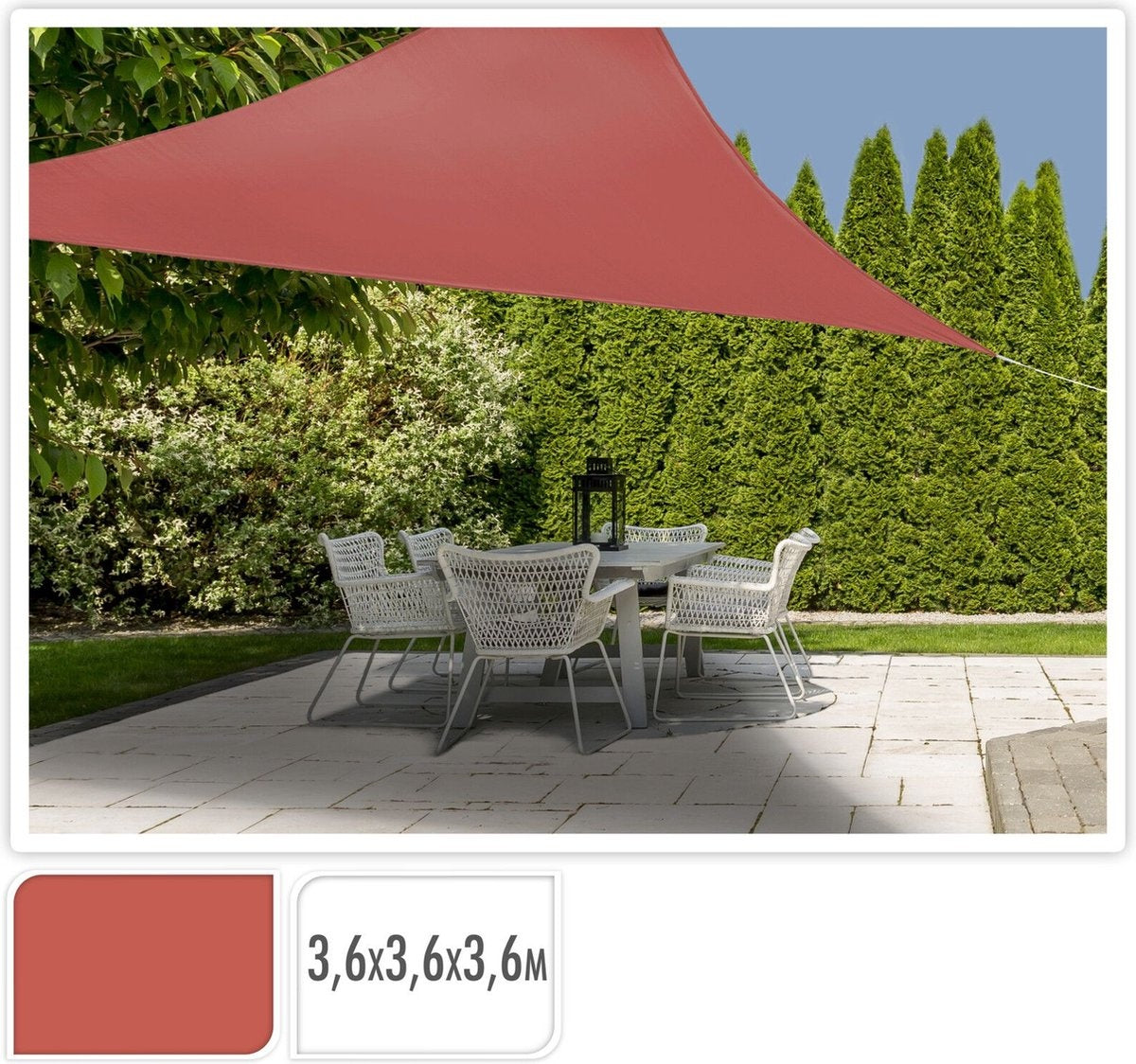 Schattentuch Dreieck 360x360x360 - terra