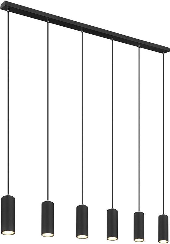Globo - Hängeleuchte - Robby - schwarz - Metall - große Esstischlampe - GU10 - 57911-6HB