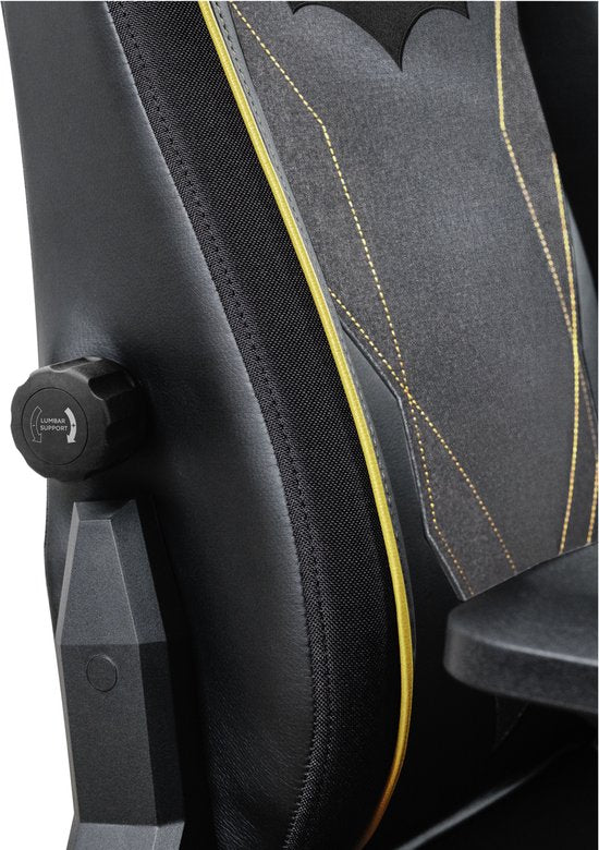 Trust GXT 721BM Ruya Pro Gaming-Stuhl – Batman Edition – Ergonomisches Design – Schwarz/Gelb