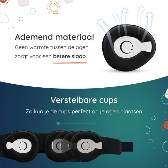 Numsy - Schlafmaske Frauen und Männer - Augenmaske Schlaf mit Memory Foam - 100% Dimmen - Hellgrau