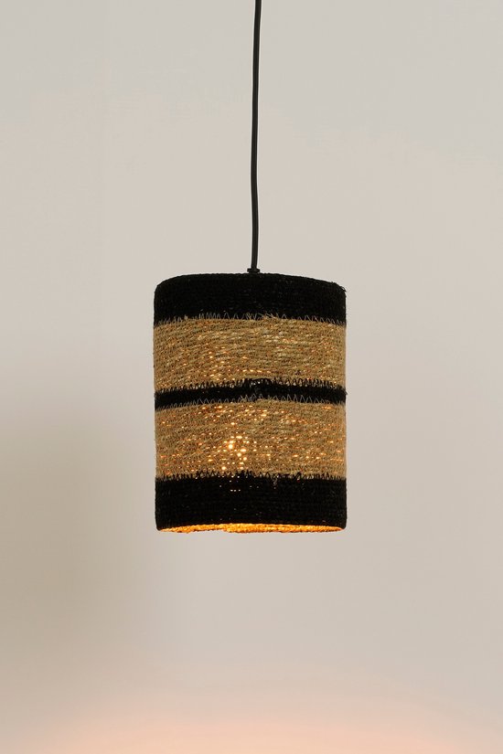 Mica Decorations Jinx Pendelleuchte - H20 x Ø15 cm - Jute - Schwarz