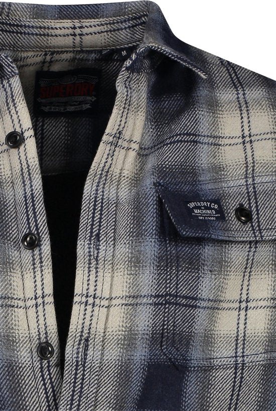 Superdry – Miller Jacke, Wolle, Blau – Herren – Größe XL – Modern-Fit