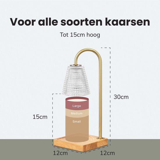 Kerzenwärmer - Tischlampe - Duftbrenner - Ölbrenner - Kerzenwärmer Lampe - Wachswärmer - Stimmungslampe - Gold