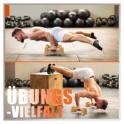 DH FitLife Push-up-Griffe aus Holz – 2er-Set – Buche – max. 200 kg