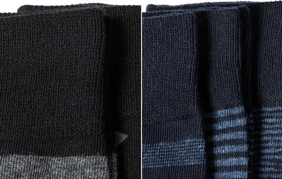 Milanoro – 10 Paar stilvolle Herrensocken aus Baumwolle – Marineblau – 43–46