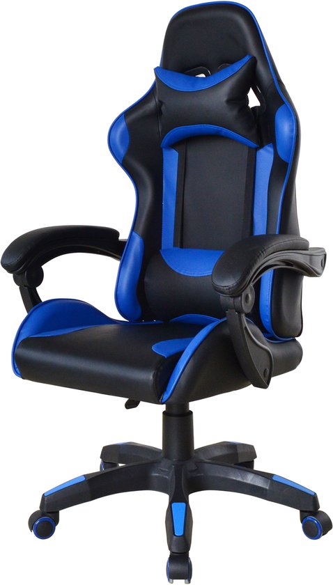 VDD Gaming – Gaming-Stuhl – Gaming-Sessel – Gaming-Sessel – Gaming-Stuhl schwarz – Gaming-Stuhl blau – Bürostuhl – Schreibtischstuhl – Verstellbar – Ergonomisch – Max. 120 kg