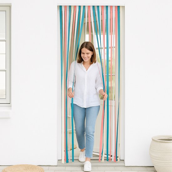 Kinzo Türgitter 220x100 cm - Insektenschutzgitter ohne Bohren - Magnetischer Insektenschutzvorhang für die Tür - Fenstergitter & Insektenschutzgitter - Wiederverwendbares Gitter für Balkon oder Gartentür