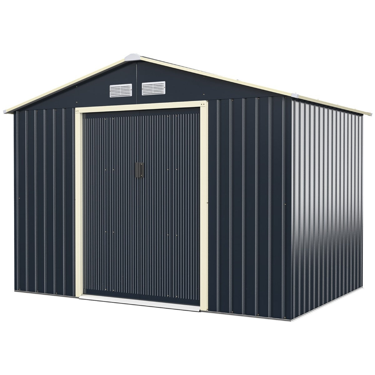 Coast Gartenhaus aus Stahl Mehrzweckschalen 277 x 202 x 191 cm grau
