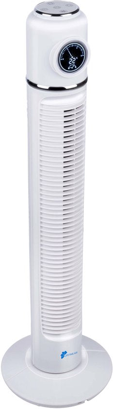 Lifetime Air Tower Fan - 76 cm Säulenventilator mit Fernbedienung - Oszillierender Ventilator mit 3 Geschwindigkeiten und 3 Windmodi - Timerfunktion und LCD-Display - 40W - Weiß