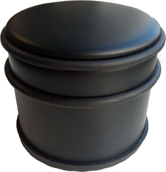 BRASQ Türstopper mit Rutschsicherung Schwarz 1,1 Kg - Für den Innen- und Außenbereich - Türpuffer mit Gummischutz Ø9 x 7,5 cm