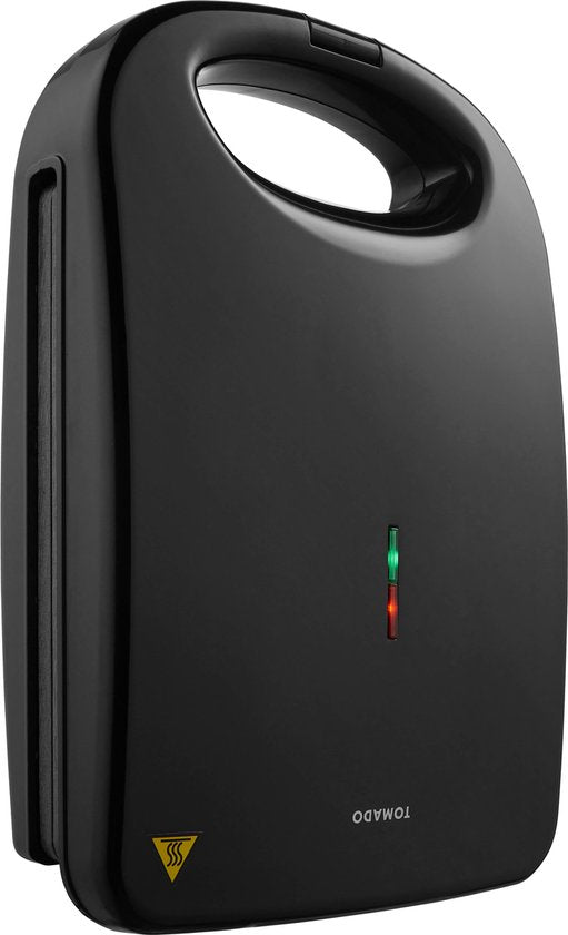 Tomado TGS4000B - XXL-Sandwicheisen - 4 getoastete Sandwiches - Toaster - Panini-Grill - PFAS frei - 1200W - Schwarz