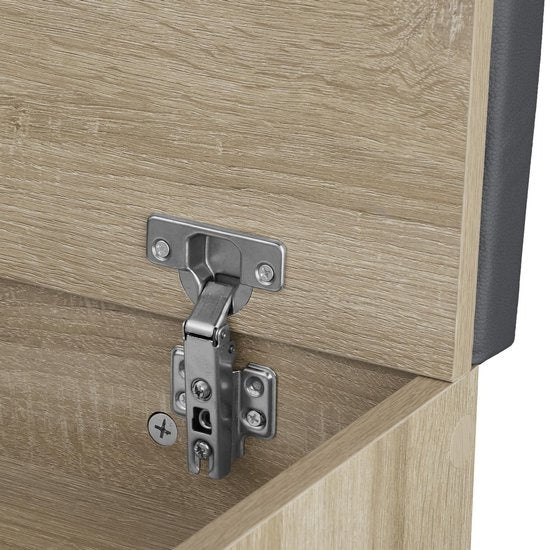 tectake - Natalya Schuhbank - Helles Holz, Eiche Sonoma - 403625