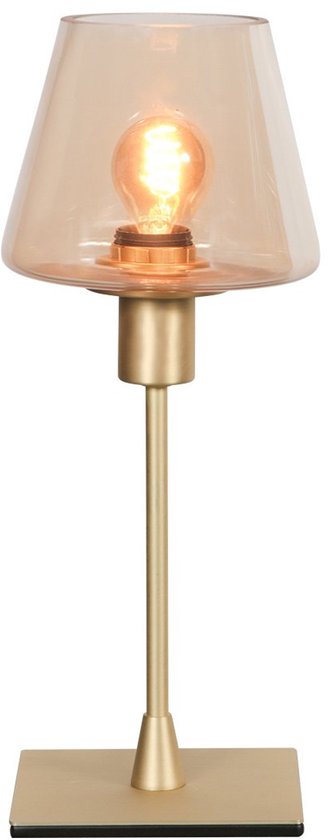 Tischlampe Ancilla 3102ME, klassisch, Messing, E14-Fassung, Touch-Ein-/Ausschaltung, mit Glas und Metall, für den Innenbereich – Steinhauer