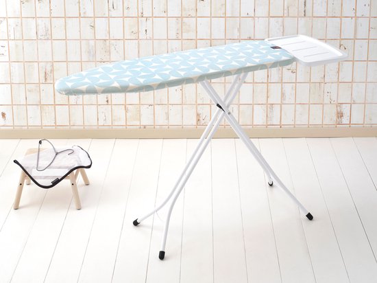 Brabantia Perfect Flow Bügelbrett B – mit Halterung für die Dampfeinheit – 124 x 38 cm – Fresh Breeze