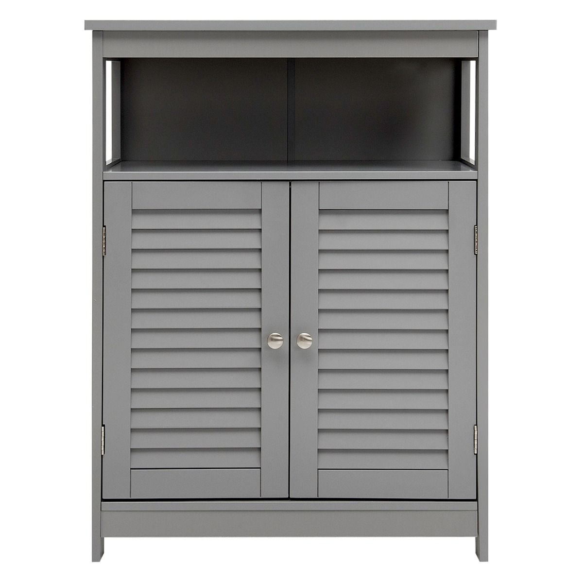 Coast Badezimmerschrank - Doppeltür - offener Einlegeboden - 60 x 30,5 x 80 cm - Grau