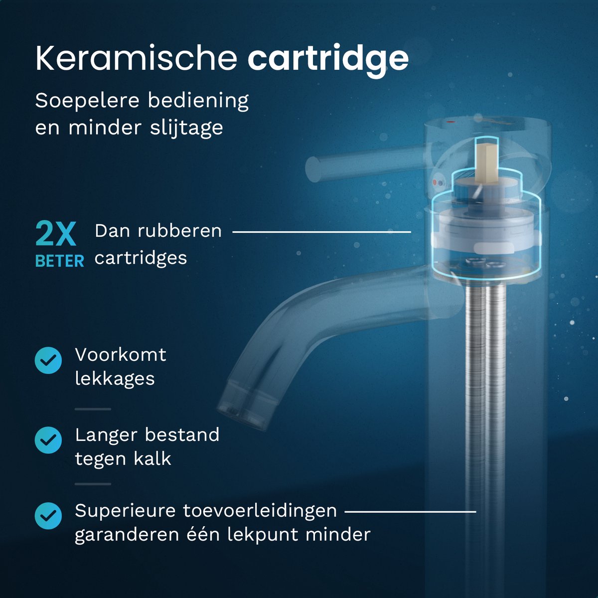 Mirlux Waschtischarmatur Chrom 29,5 x 17,2 x 5 cm - Badarmatur Kalt- und Warmwasser - Waschtischarmatur/WC-Armatur