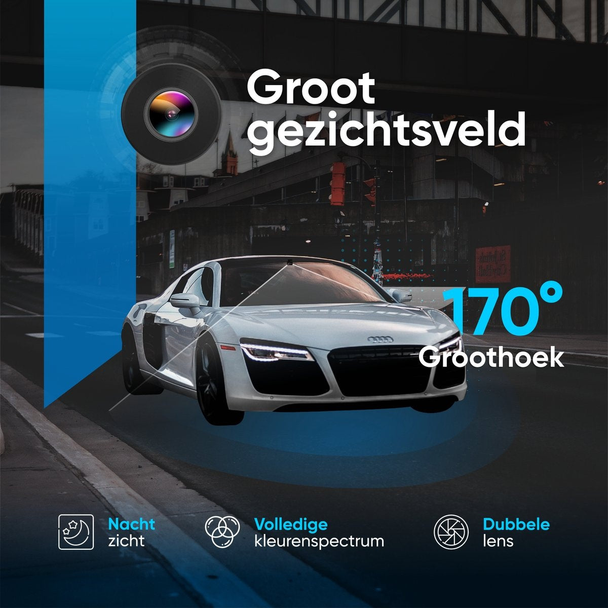 AyeCam Dashcam Pro Max - FULL HD & Nachtsicht - G-Sensor - Inkl 32GB SD - Dashcam fürs Auto - Mit App