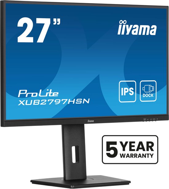 iiyama ProLite XUB2797HSN-B2 – 27 Zoll – Full HD – IPS – USB-Hub (4x) – Verstellbar – USB-C-Dock