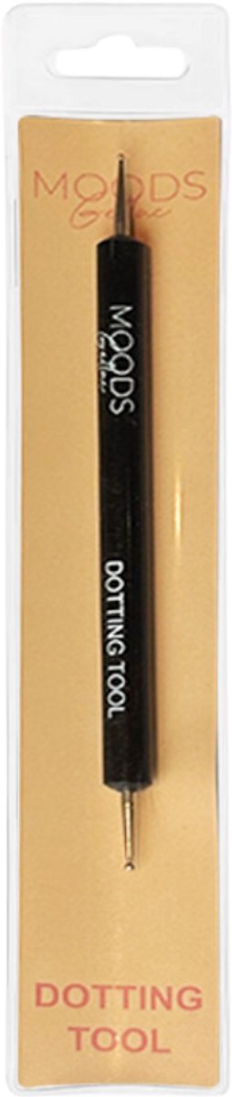Moods Gellac Dotting Tool für Nail Art - Schwarz - 8 cm x 1 cm x 1 cm - Doppelte Spitzen für perfekte Punkte und Muster