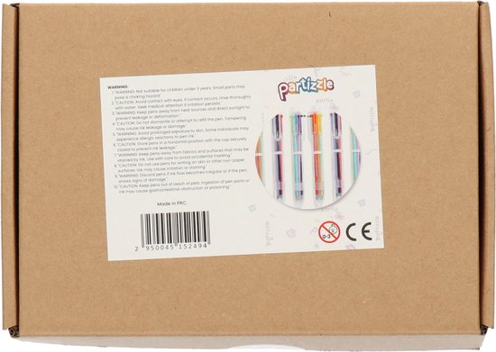 Partizzle 24x bunte Kugelschreiber - Kugelschreiber Handout Geschenke für die Schule - Kreative Farben - Grabbelton Stifte Geschenke für Kinder - 6 Farben