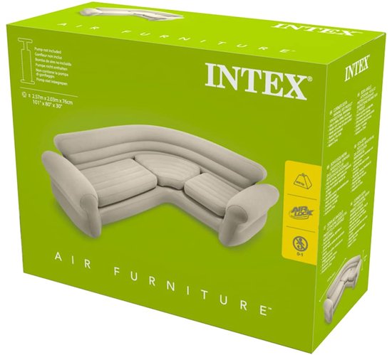 Intex Aufblasbares Ecksofa – 257 x 203 x 76 cm