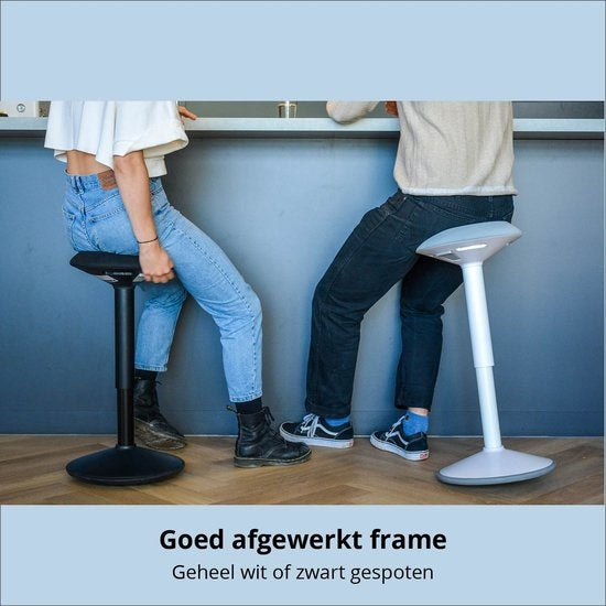 Bckz Wackelhocker - Höhe 55-80cm - Ergonomischer Bürostuhl - Sattelhocker - schwarz