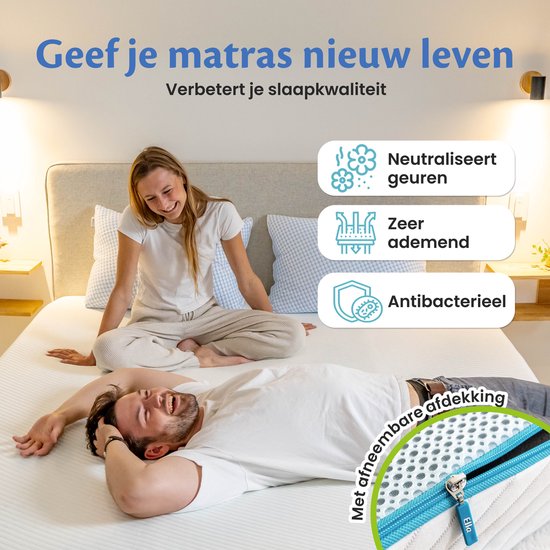Ella Ergo Topper 90 x 200 cm – 10 cm dicke Matratzenauflage – Matratzenauflage aus gelinfundiertem Memory-Schaum und Aircell-Schaum – mittlere Härte