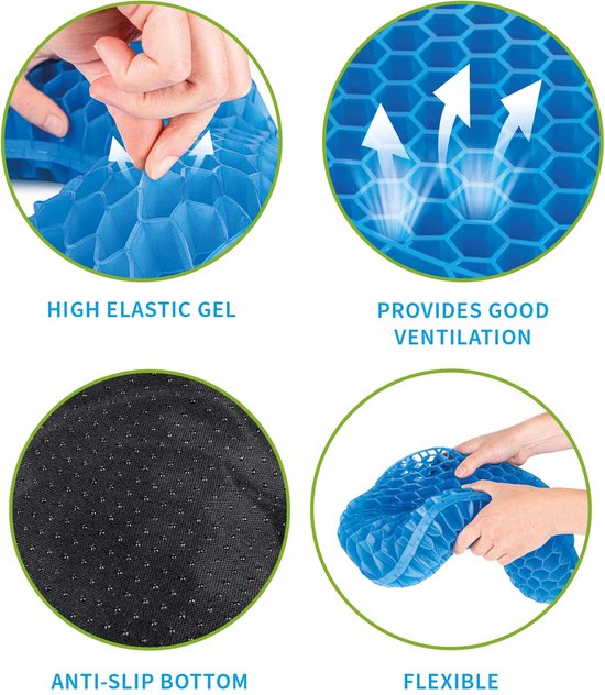 Vivamore Travel Pillow - Nackenkissen Flugzeug - Reisekissen mit kühlendem Gel - Schwarz