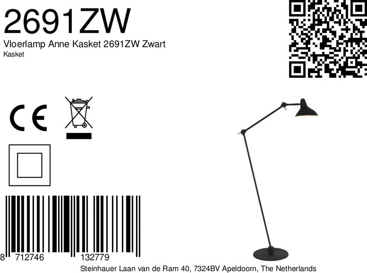 Stehleuchte Anne Light & home Kasket - Schwarz
