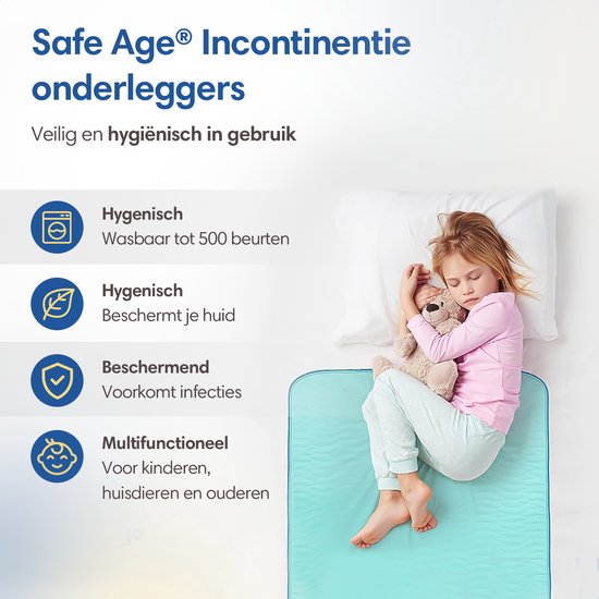 Safe Life® waschbare Inkontinenzeinlagen für Erwachsene, Haustiere und Kinder - Matratzenschoner - klein