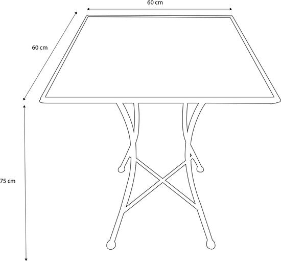 AXI Camilla Bistrotisch – Hellblau – Gartentisch aus Metall – Quadratisch – 60 x 60 x 75 cm – Mosaik-Optik – Mit Keramikfliesen eingelegt – Für Garten, Terrasse und Balkon