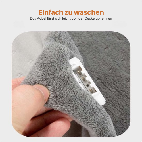 Goliving - Heizdecke mit Ärmeln - Waschbar - mit 9 Einstellungen und Timer - 195x125 cm -Grau