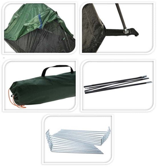 Redcliffs - Campingzelt - Kuppelzelt - Grün - Kompakt - 2 Personen - 270x160x110cm