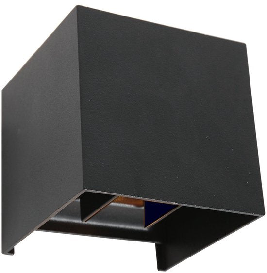 Wandleuchte Muro 3098ZW Schwarz – Modern – Kunststoff, Metall – Kompakte Abmessungen 11 x 11 x 11 cm – Steinhauer