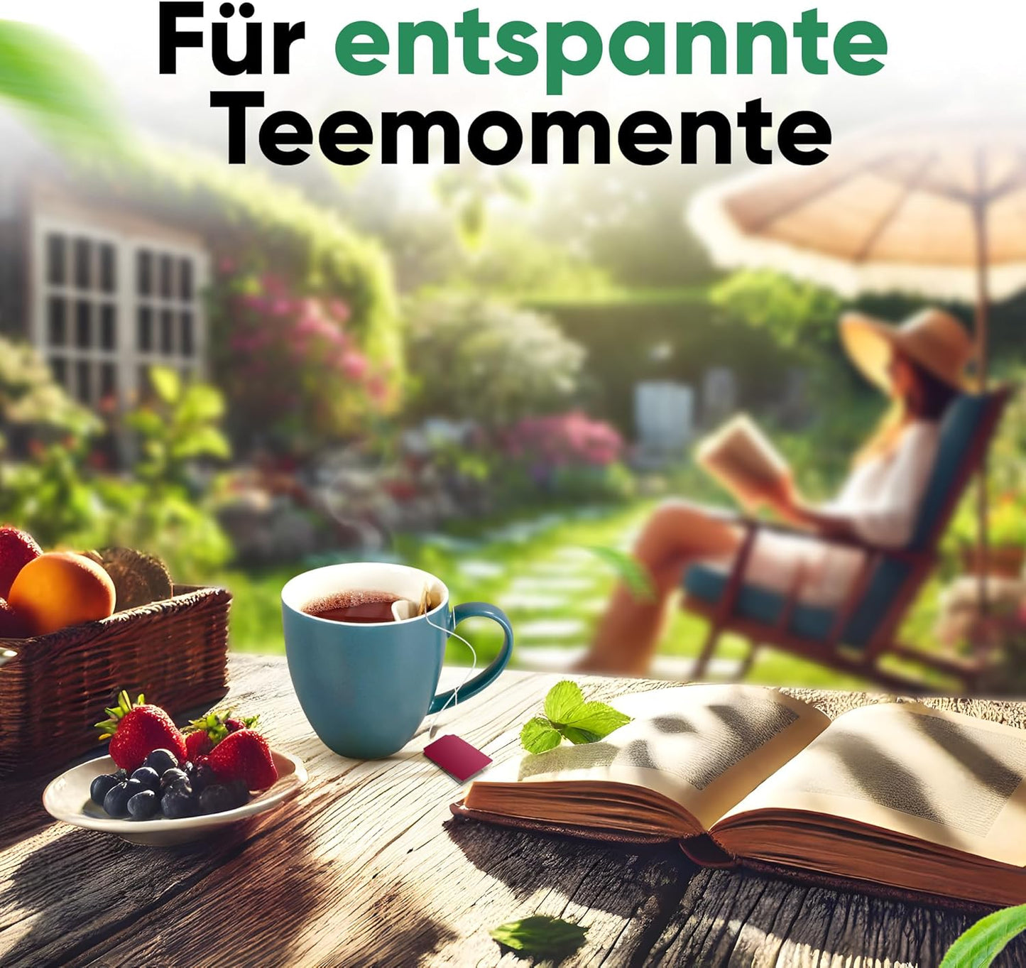 Neighbour's Friend Patentierte Teetasse blau Geschenk Box I Keramik Tasse groß 325ml I Teebecher Steingut I Keramiktasse für Tee I Spülmaschinengeeignete Teetassen I Modernes Design für Teetrinker