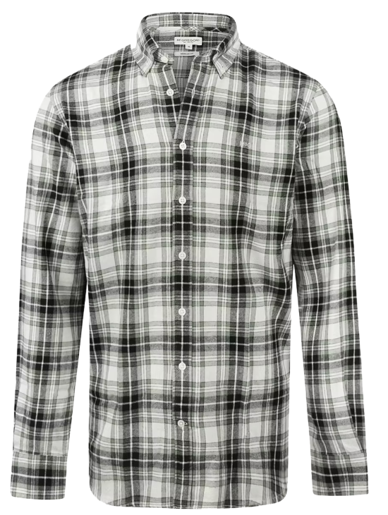 McGregor Flanellhemd Winter Salbei Kariert Grün/Grau/Weiß - XL
