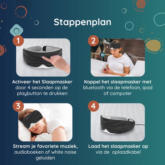 Numsy Schlafmaske Bluetooth - Schlaf Kopfhörer - Stirnband