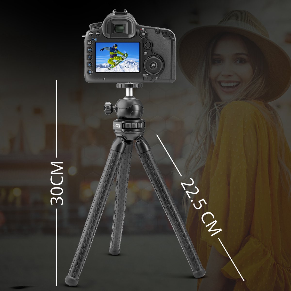 Studio ME Telefonstativ - Stativ Smartphone - Flexibel - Kamerastativ - Schwarz - Gorillapod - Telefonhalterung