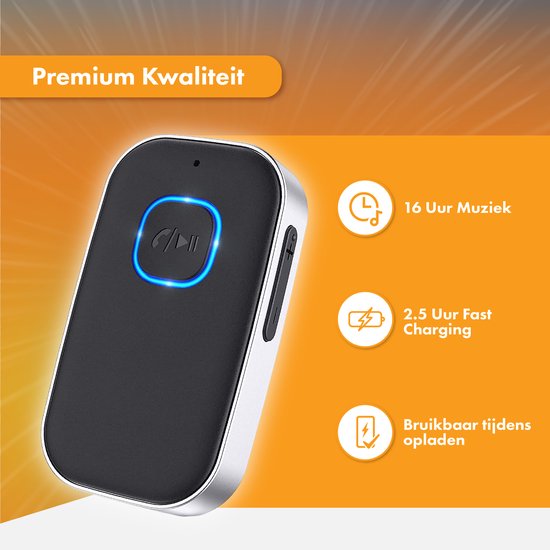 Bluetooth-Empfänger - 16 Stunden kabellos - BT 5.0 - 3.5MM AUX - Bluetooth-Empfänger - Bluetooth-Empfänger Auto