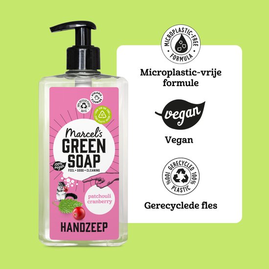 Marcel's Green Soap Handseife – Patchouli & Cranberry – 500 ml
