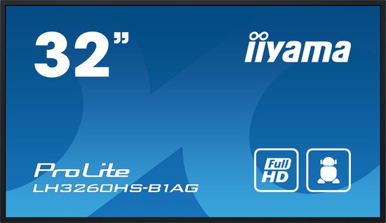 Iiyama ProLite LH3260HS-B1AG – Digital-Signage-Display – 32" – ELED VA - 1920 x 1080 - 8 ms - 500 cd/m² - 4000:1 - WLAN - schwarz