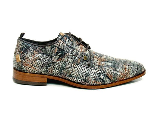 Rehab GREG PIECES Herren Schnürschuhe Braun/Grün - EU Größe 46 - Herausnehmbares Fußbett
