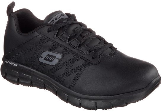 Skechers Work Relaxed Fit Sneaker, schwarz, Leder – Damen