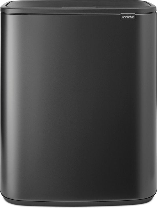 Brabantia Bo Touch Bin Mülleimer - 2 x 30 Liter - Abfalltrennung - Confident Grey